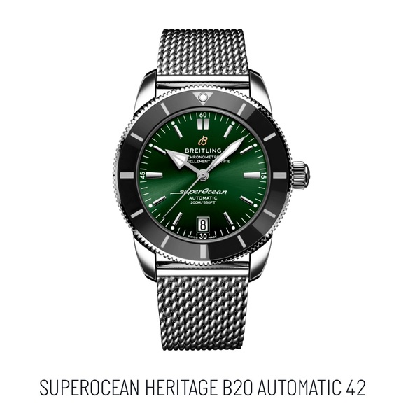 Almost brand new! Breitling Superocean Heritage 2 - emerald green dial 42mm - Picture 8 of 11
